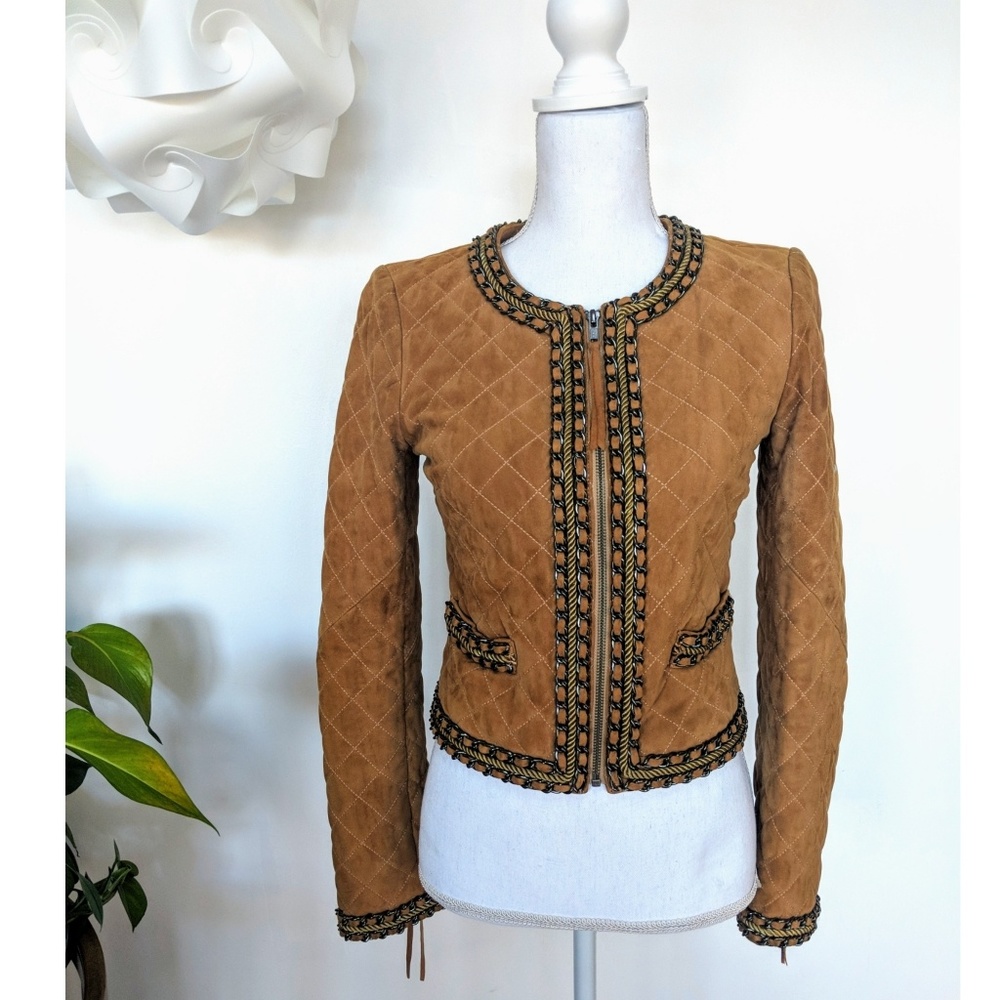 •Haute Hippie• Caramel Quilted Jacket